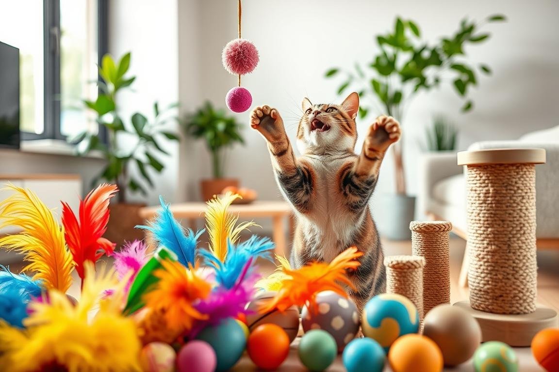 Gatos em Apartamento: Melhores Brinquedos Interativos 2025